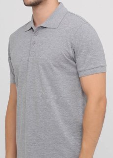 Футболка чоловіча ПОЛО сіра р.2ХЛ - фото