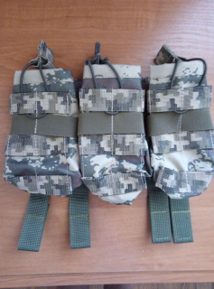 Підсумок тактичний для магазинів АК потрійний (3-6 магазинів),ОЛИВА, ПІКСЕЛЬ - фото