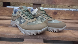 Кросівки шкіряні тактичні ПІКСЕЛЬ+БЕЖ р.41-45 - фото