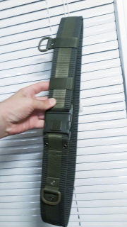 Тактичний ремінь зі стропою моллє (ЩІЛЬНИЙ) ХАКІ - фото