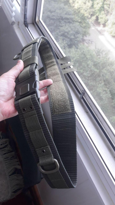 Тактичний ремінь зі стропою  моллє (ЩІЛЬНИЙ) ХАКІ - фото №2