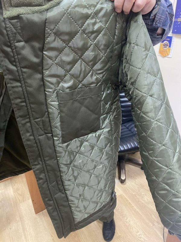 Куртка  ЗИМНЯЯ  с капюшоном, ткань ВО, ОЛИВА р.54-56(158\164) - фото №3