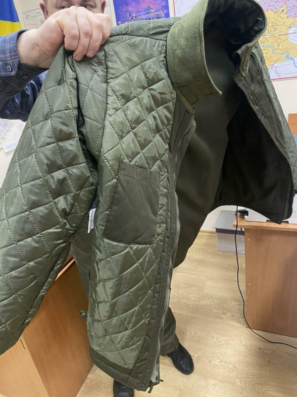 Куртка  ЗИМНЯЯ  с капюшоном, ткань ВО, ОЛИВА р.54-56(158\164) - фото №5