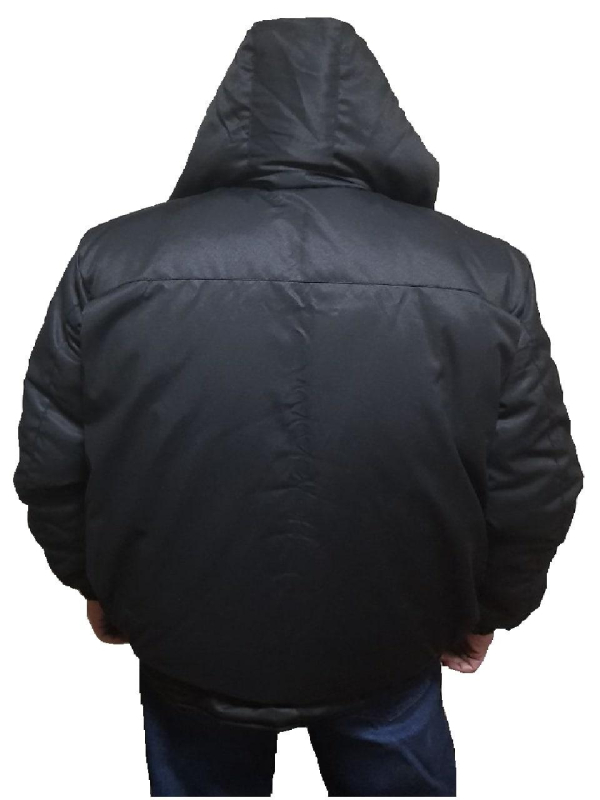 Куртка  ОХОРОНЦЯ ЗИМОВА з каптуром, тканина ВС, ЧОРНА р.44-46(170\176) - фото №2