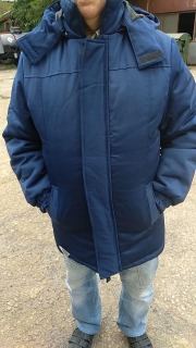 Куртка робоча ЗИМОВА з каптуром, тканина ВС, ТЕМНО-СИНЯ, р 56/58, 60/62, 64/66 - фото