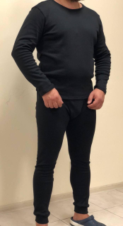 Білизна натільна утеплена з начосом р. S (чорна) - фото