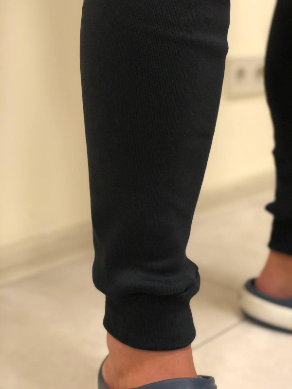 Білизна натільна утеплена з начосом р. S (чорна) - фото №2