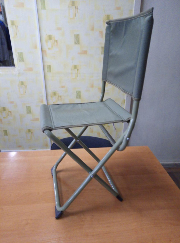 Стілець розкладний походний, кол. ОЛИВА. - фото №2