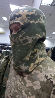 Балаклава зимова (фліс) ПІКСЕЛЬ р.58-60 "віконце"-овал - фото