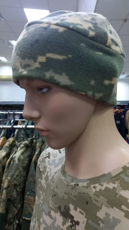 Шапка утеплена ( фліс) ПІКСЕЛЬ, р. 54-58 - фото