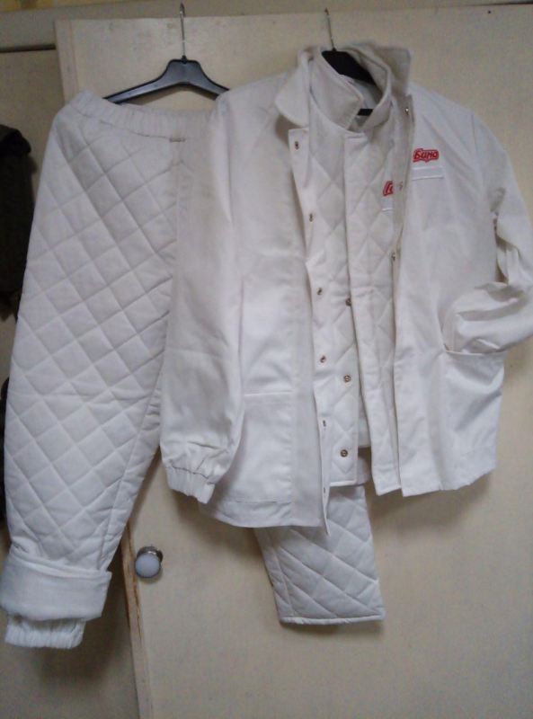 Костюм утеплений стьоганий  "ТРІЙКА" білий , р. 52-54 (170\176) - фото