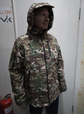 Куртка тактична з капюшоном SOFTSHELL, МУЛЬТІКАМ р. ХХЛ - фото