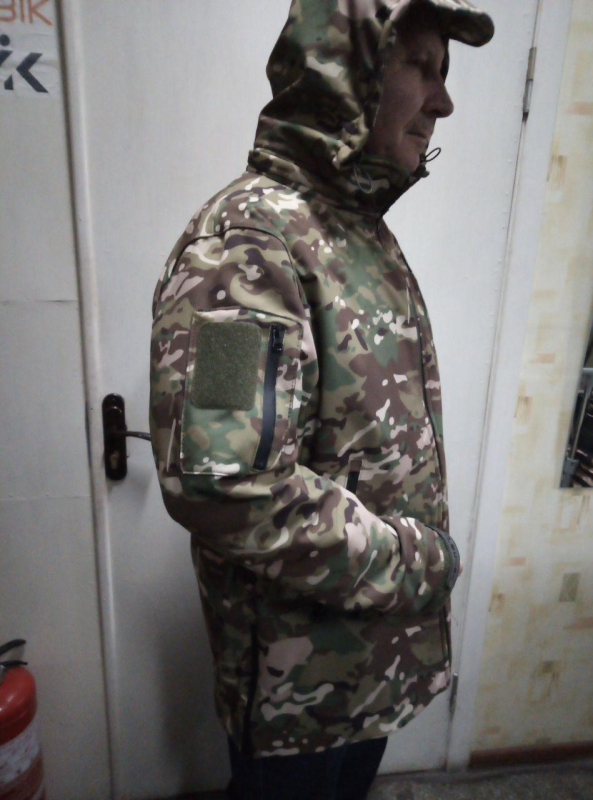 Куртка тактична з капюшоном SOFTSHELL, МУЛЬТІКАМ р. ХХЛ - фото №2