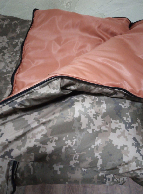 СПАЛЬНИЙ МІШОК , утеплювач 400 гм2  р. 70х200, мал. КАМУФЛЯЖ - фото