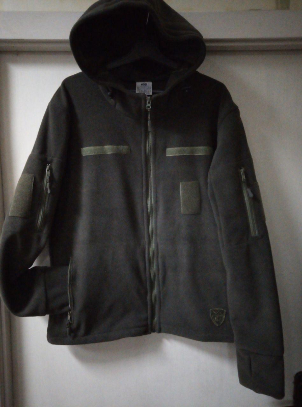 Кофта тактична флісова з капюшоном ХАКИ, р.52 р.170-176 - фото