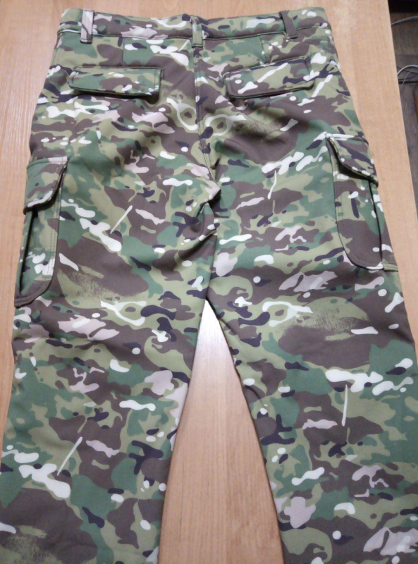 БРЮКИ ТАКТИЧЕСКИЕ УТЕПЛЕННЫЕ Wolf Softshell  МУЛЬТИКАМ ЗЕЛЕНО-КОРИЧНЕВЫЙ,р.М - фото №2