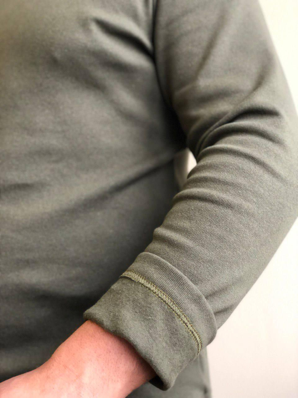 Білизна натільна утеплена з начосом, чорний р. S, M, L, XL - фото №3