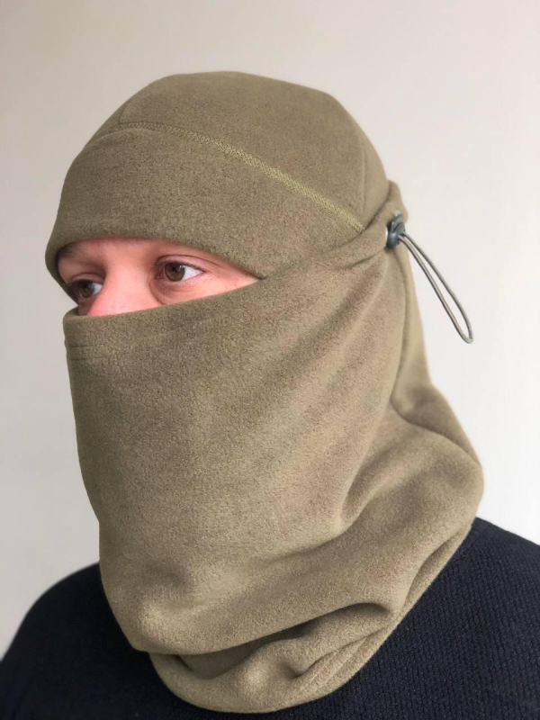 Комплект зимовий   Шапка+Бафф  ( фліс)  КОЙОТ, р. 54-58 - фото