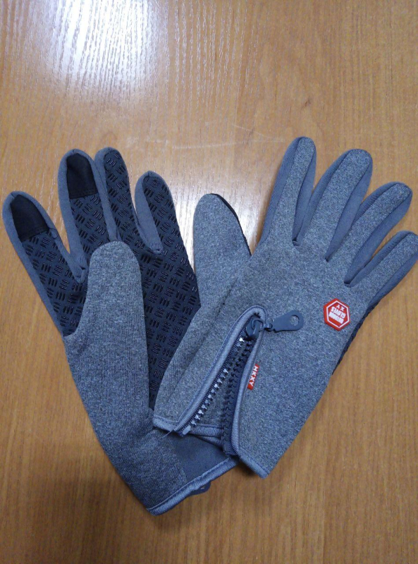 Рукавички універсальні утеплені GLOVES сірі, р.Л - фото