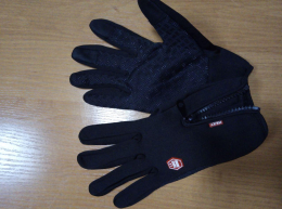 Рукавички універсальні утеплені GLOVES чорні, р.Л - фото