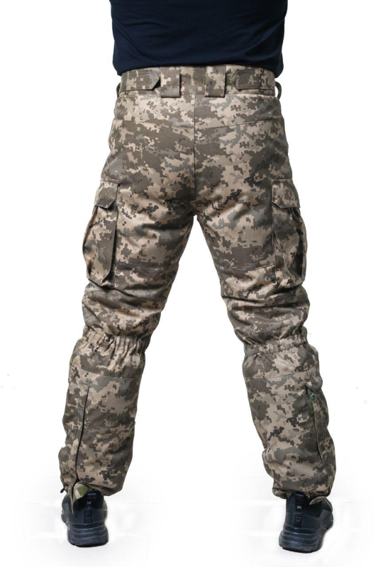 Штани зимові вітровологозахисні ЗСУ ПІКСЕЛЬ ММ-14 р.48/5, 50\6, 52\6, 58\6, 62\6, 66/6 - фото №2