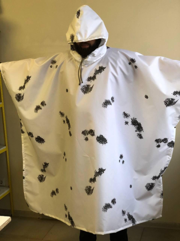 Плащ-пончо маскувальний ЗІМА - фото