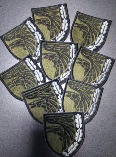 Шеврон вишитый  93-ї  ОМБр ХОЛОДНИЙ ЯР  , на оливі - фото