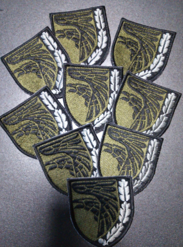 Шеврон вишитый  93-ї  ОМБр ХОЛОДНИЙ ЯР  , на оливі - фото