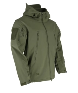 Куртка тактична з капюшоном SOFTSHELL, ОЛІВА (ТМ OUTSIDECA) р.Л. - фото