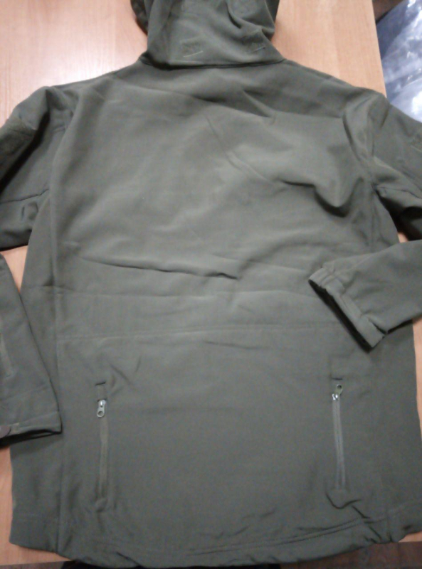 Куртка тактична з капюшоном SOFTSHELL, ОЛІВА (ТМ OUTSIDECA) р.ХЛ - фото №3