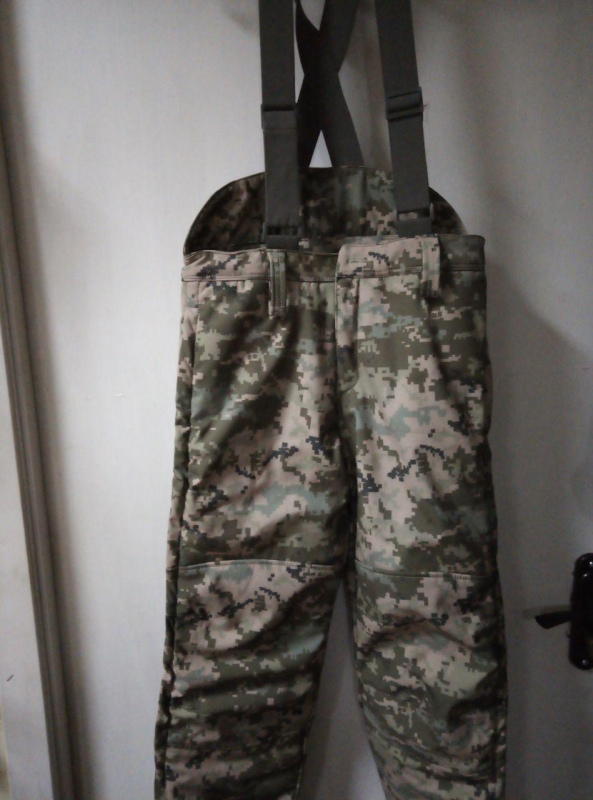 Костюм ЗСУ зимовий вітровологозахисний  (куртка + штани) Softshel, ПіКСЕЛЬ р44(рост3/4) - фото №4