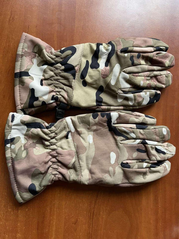 Рукавички тактичні зимові КАМУФЛЯЖ, р.ХЛ - фото