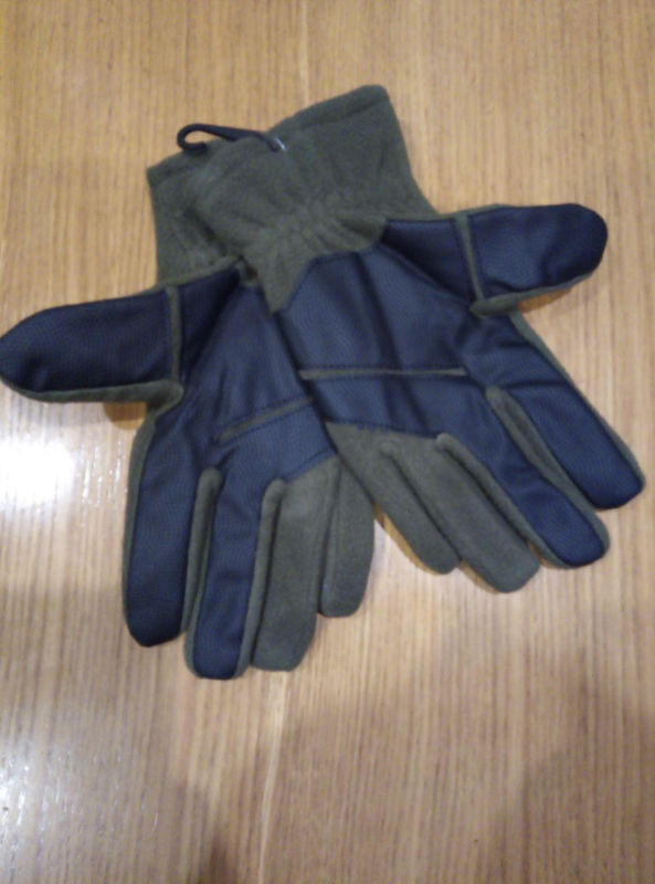 Рукавички тактичні зимові флісові,на хутрі, ОЛИВА, р.Л - фото №3