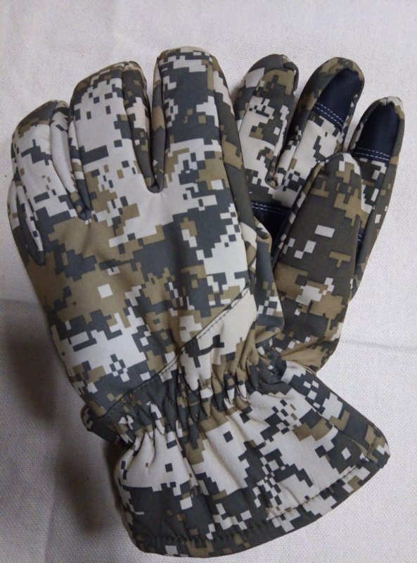 Рукавички тактичні зимові  вологостійкі, ПІКСЕЛЬ, р.2ХЛ - фото