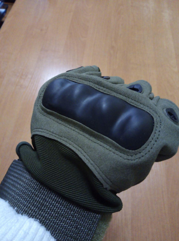 Перчатки ТАКТИЧНІ без пальців ХАКІ р.Л - фото №2