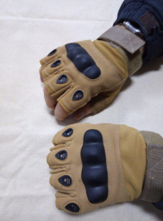 Перчатки ТАКТИЧНІ без пальців КОЙОТ р.ХЛ - фото