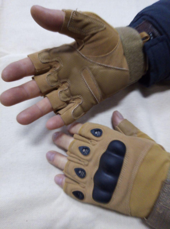 Перчатки ТАКТИЧНІ без пальців КОЙОТ р.Л - фото №2