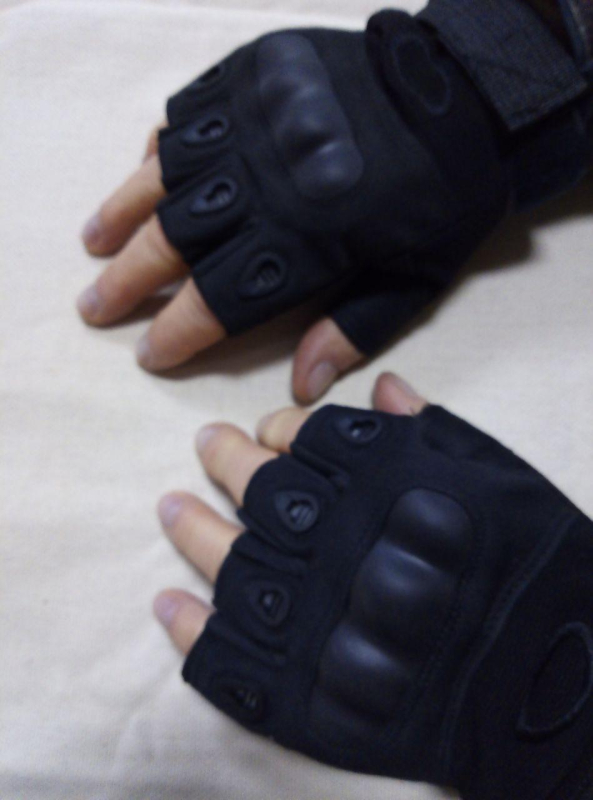 Перчатки ТАКТИЧНІ без пальців ЧОРНІ р. ХЛ - фото №2