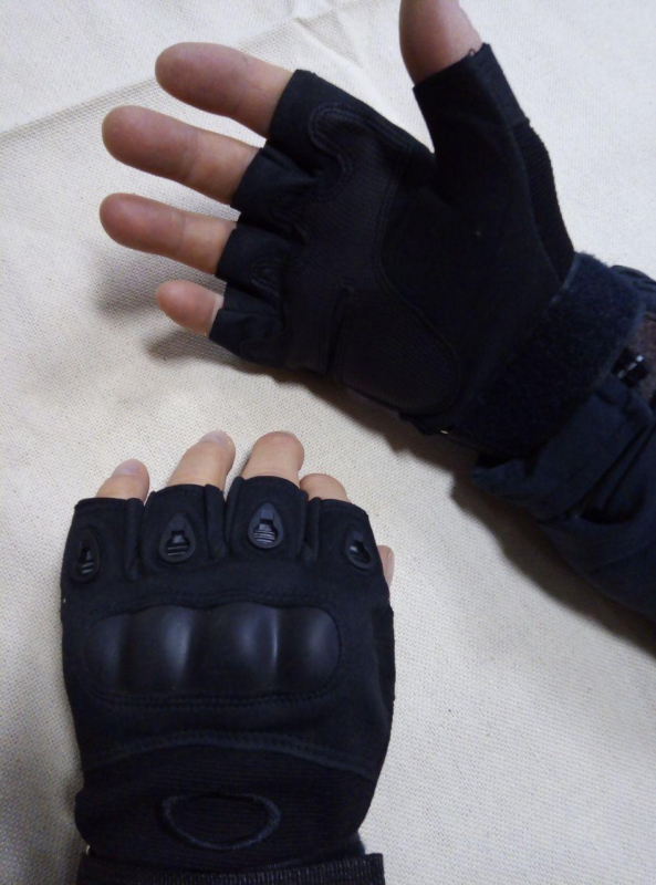 Перчатки ТАКТИЧНІ без пальців ЧОРНІ р. ХЛ - фото №3