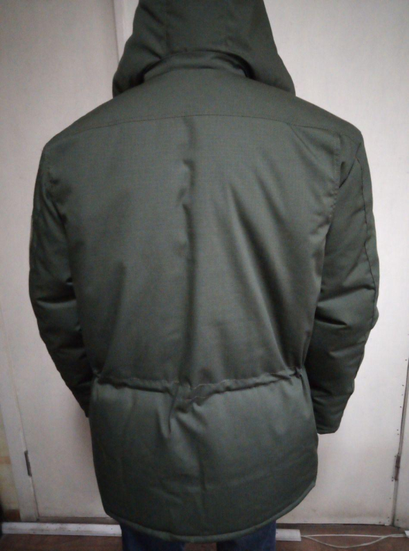 Куртка ОХОРОНЦЯ ЗИМОВА з капюшоном, тканина РІП-СТОП, ОЛИВА р.56-58(170/176) - фото №3