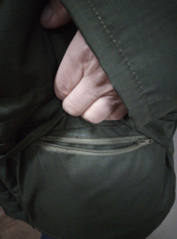 Куртка ОХОРОНЦЯ ЗИМОВА з капюшоном, тканина РІП-СТОП, ОЛИВА р.56-58(170/176) - фото №6