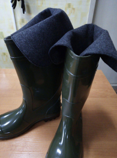 Чоботи ПВХ чоловічі зі знімним утеплювачем кол. ХАКІ р.41,42,43,44,45,46 - фото