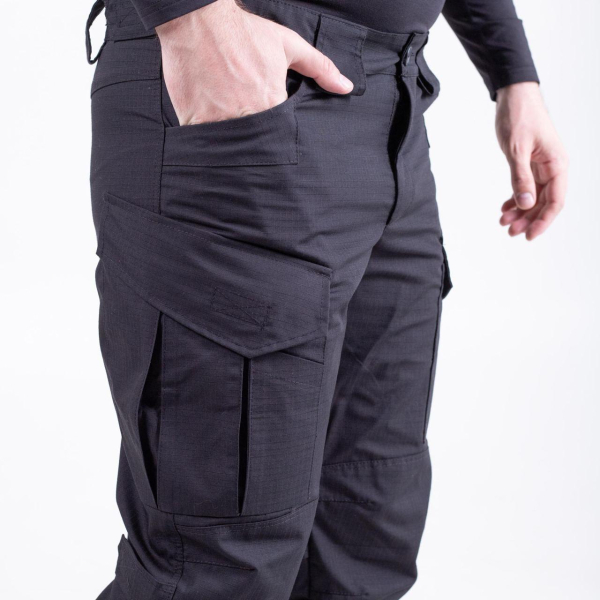 Штани тактичні з наколінниками. ЧОРНІ    р.48\3, 50\6,  52\3,4, 54\4, 56\4 - фото