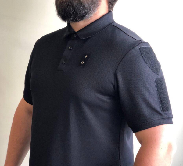 Футболка  ПОЛО ЧОРНА  CoolMax ,чоловіча, для поліції р. S, М, L, XL, ХXЛ - фото №2