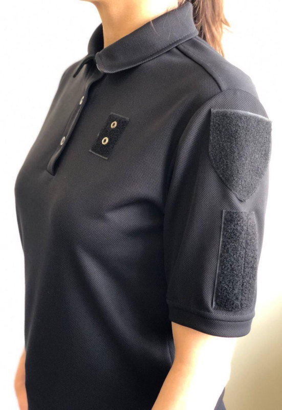 Футболка ПОЛО ЧЕРНАЯ  CoolMax , женская р. S, М - фото №2