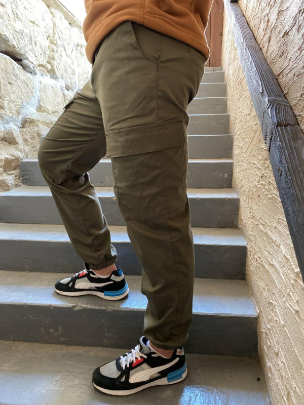 Штани молодіжні КАРГО, котон ХАКИ р.44(2),46(3),48(5),50(4),52(4) - фото №3