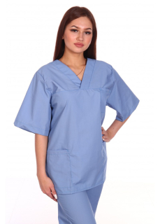 Костюм універсальний БЛАКИТНИЙ короткий рукав р.44-46, 48-50 - фото