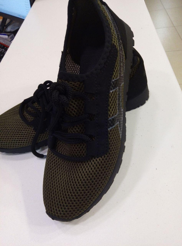 Мокасини (сітка) армійські Summer Asics ОЛІВА р. 42 - фото №2
