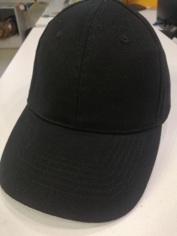 Бейсболка   ЧОРНА котон 6-ти панельна - фото