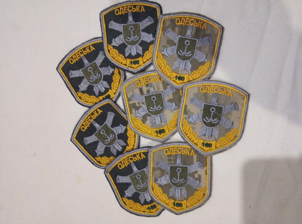 Шеврон 160 ОДЕСЬКА  бригада, на оливі тв пікселі - фото
